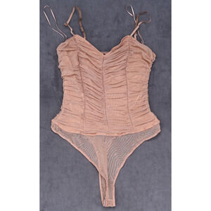 Hera Collection Women Taupe Bodysuit Small‎